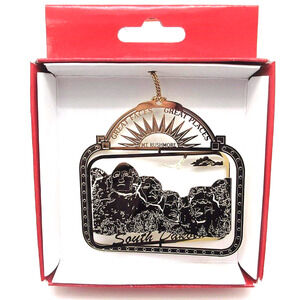 Mount Rushmore Ornament South Dakota Travel Brass Patriotic US Presidents
